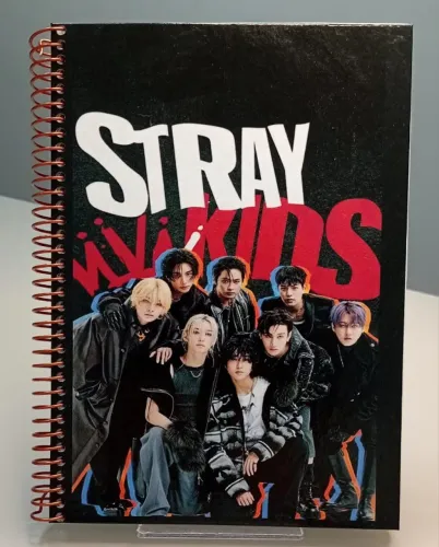 Stray Kids Kpop Caderno A5 (tamanho agenda) + Cartela Skzoo