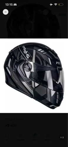 CAPACETE PEELS ROBOCOP DYNAMIC PRETO FOSCO GRAFITE - TAMANHO 58