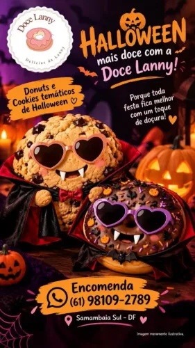 Donuts e cookies para Halloween