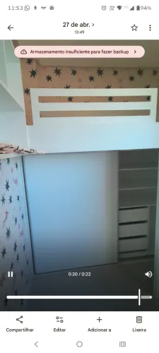 Armário com cama suspensa -PRODUTO DE MARCENARIA