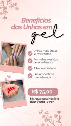 Alongamento de unhas em Gel ou fibra de Vidro 