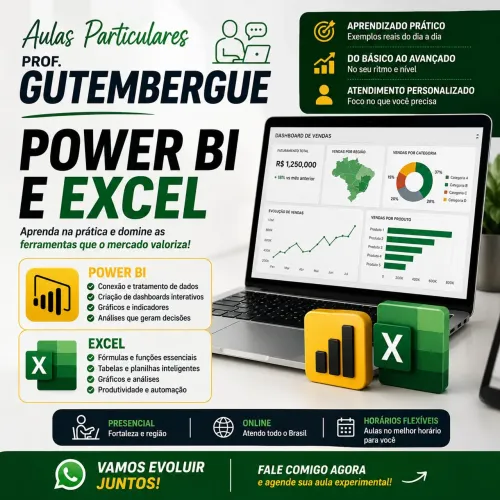 Aulas Particulares de Excel e Power BI | Presencial e Online
