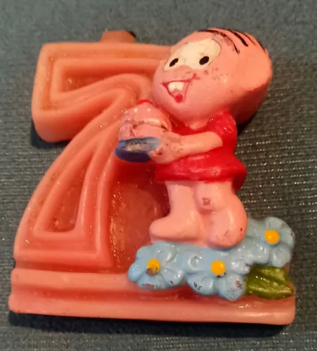 Vela de aniversário da turma da Monica dos anos 90.