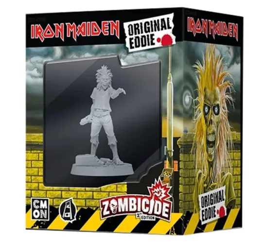Zombicide Eddie Iron Maiden de resina + cartas impressas em português