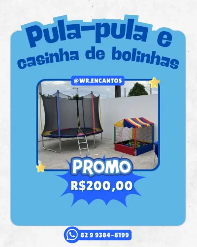 aluguel de pula-pula e casinha de bolinhas