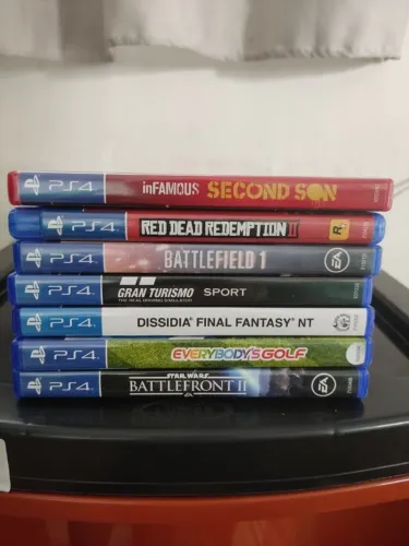 Lote 7 Jogos Ps4 - Playstation 4 Mídia Física | Red Dead Redemption 2, Infamous e mais