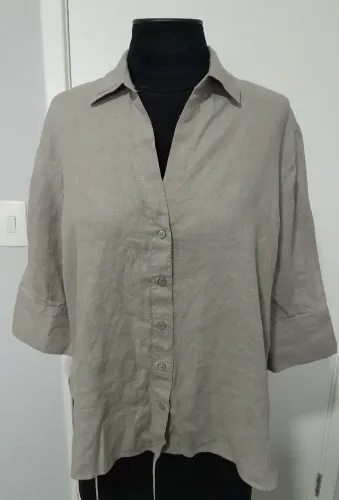 Camisa linho feminina ZARA, nunca usada