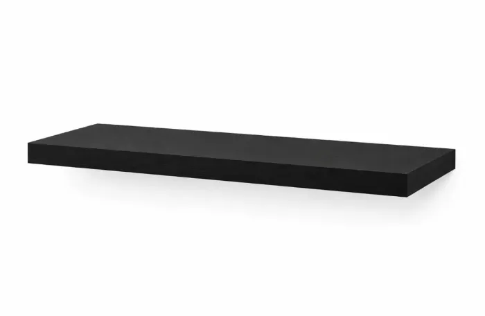 Prateleira Preta MDF 100 × 30 cm Não Acompanha Suportes