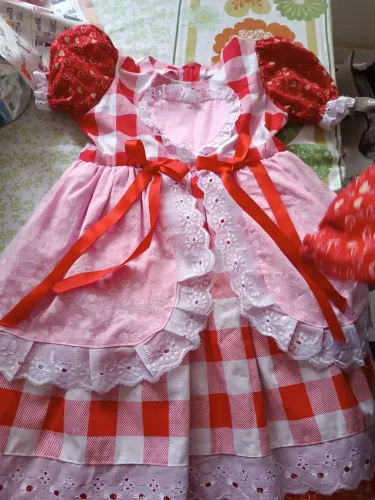 VESTIDO FESTA JUNINA INFANTIL 2/3 ANOS