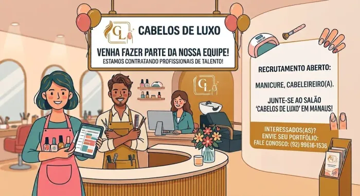 Vaga cabeleireiro (a) e manicure