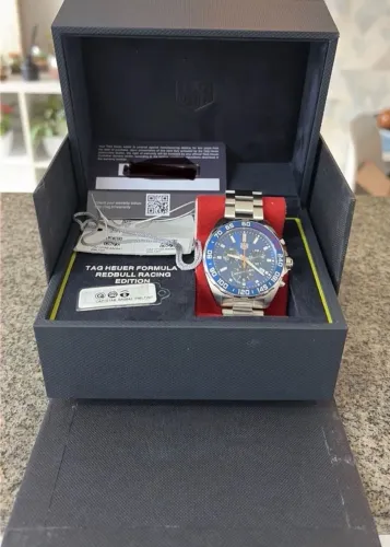 relógio tag heuer formula 1 red bull racing 100% original caz101ab wm|7207 c/ caixa e docs