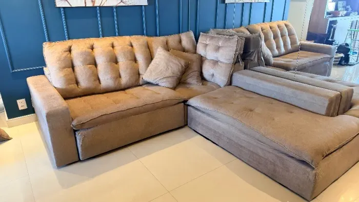 Sofa em l  240 x 280  com chaise retatil