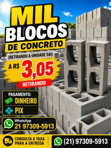 Tijolo de Bloco - Direto de Fábrica