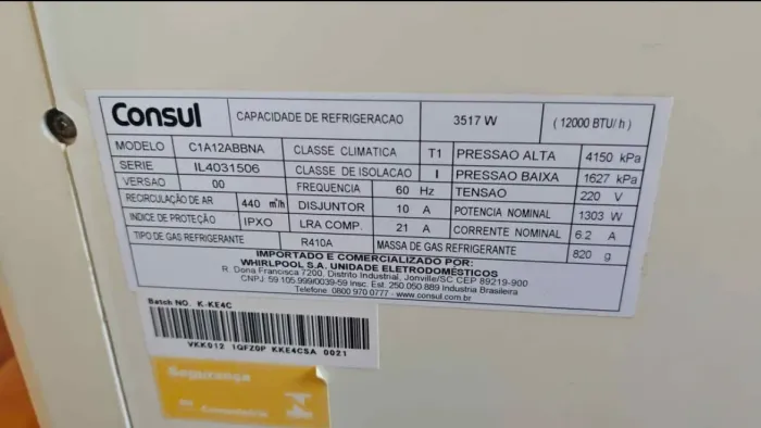 Ar condicionado portátil cônsul 12000btus
