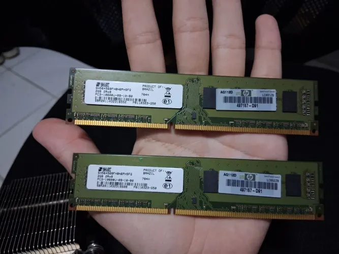 Memórias ram 4 gb (2x 2gb) ddr3
