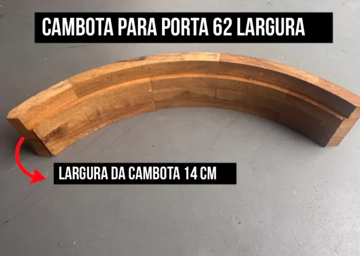 Cambota Padrão Imbuia 14cm para porta 62 largura.