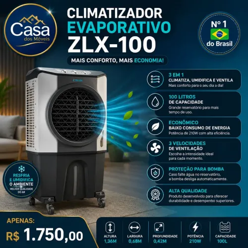 Climatizador Zellox 100 litros