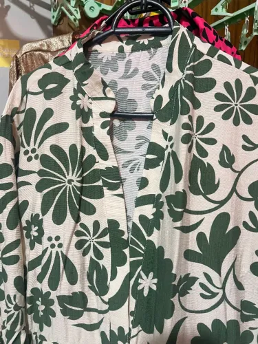 Vestido verde florido XG