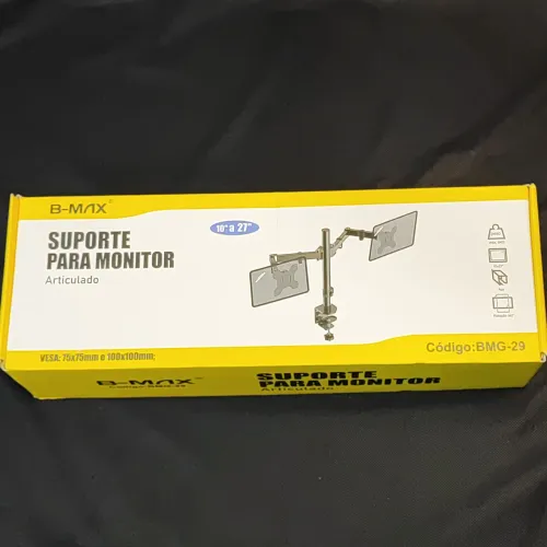 SUPORTE PARA MONITOR ARTICULADO DUPLO 10" ATÉ 27"