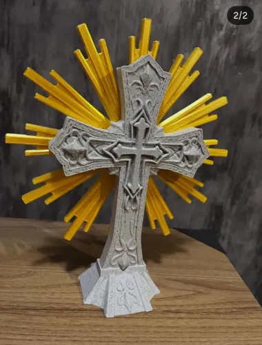 Escultura Decorativa Cruz Sagrada