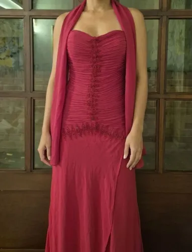 Vestido longo tomara que caia