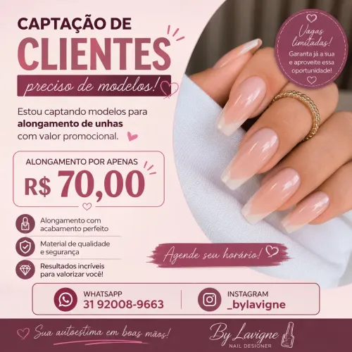 Alongamento em Fibra - 70$