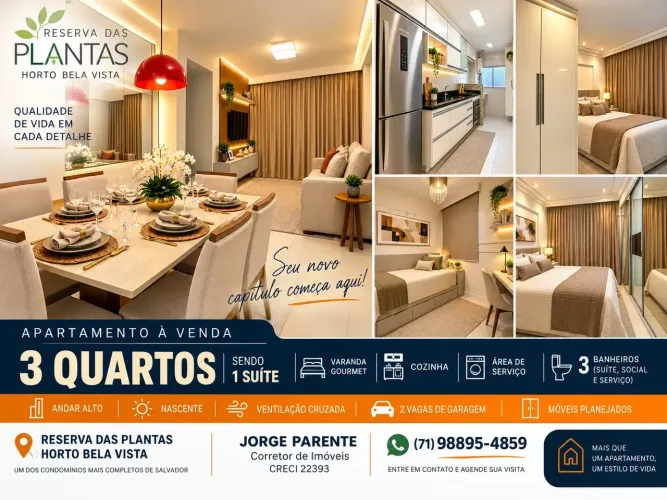 VENDE-SE | 3 QUARTOS ANDAR ALTO NASCENTE VENTILAÇÃO CRUZADA 2 VAGAS MÓVEIS PLANEJADOS