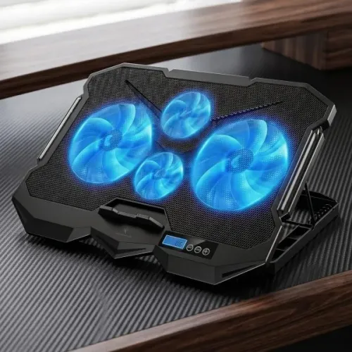 Suporte Com 4 Cooler Para Notebook Visor de led