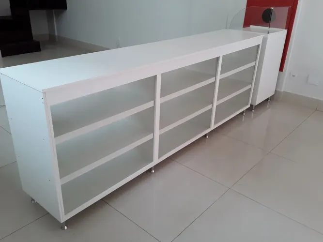 Balcão atendimento em mdf 2,70 metros preço promocional