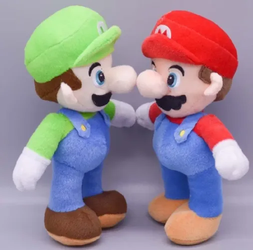 Pelucia Anime Super Mario e Luigi Plush Doll Kawaii Jogo De Desenhos Animados