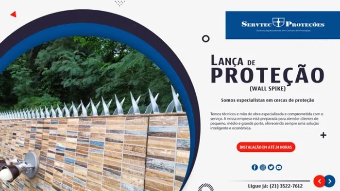 Lança Protetora (wall spike) - Servtec Proteções