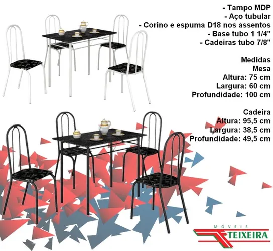 Cozinha mesa com 4 cadeiras 