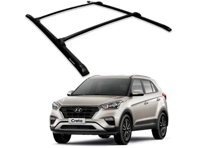 Rack Teto Bagageiro Hyundai Creta - Preto / Prata - Projecar