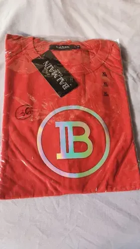 Camisa Balmain GG vermelho peruana