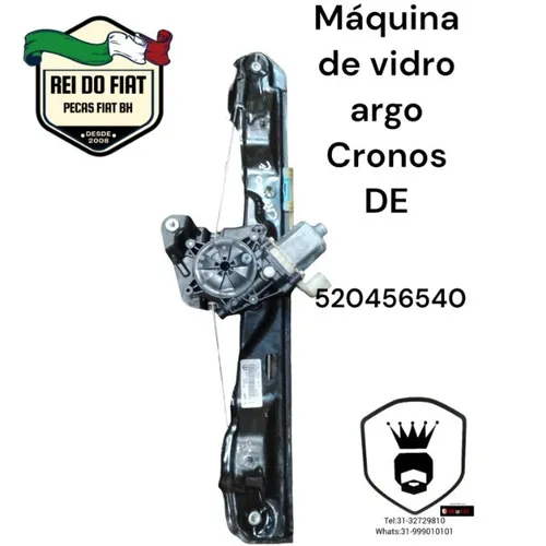maquina de vidro fiat argo e cronos dianteira esquerda