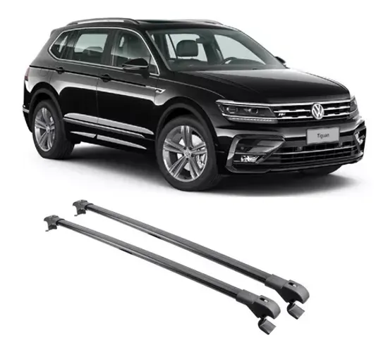 Rack Travessa de Teto Volkswagen Tiguan 2018 - Slim Preta - Projecar 