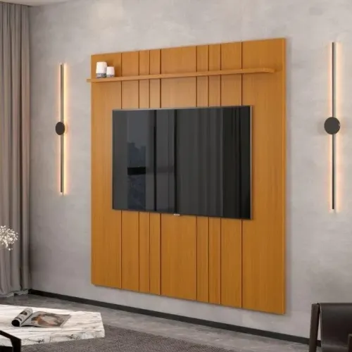 Painel Cléia 1,80m Para TV Até 75'' Com Prateleira Superior ! Frete + Montagem Grátis!