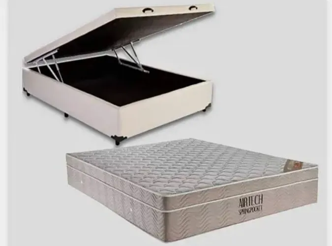 cama ortobom + baú[promoção]