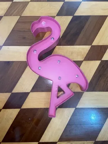 Luminária Parede Flamingo Rosa Led Decoração 110v - 220v