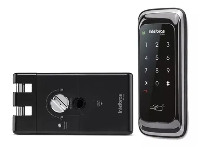 Fechadura Digital Porta de Correr de Madeira