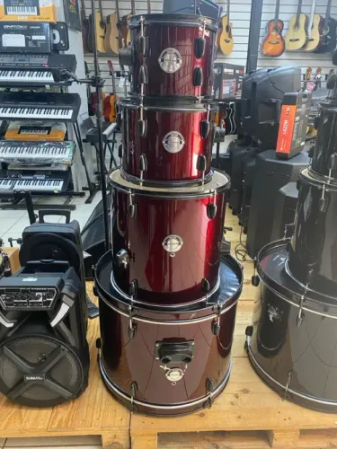 Bateria Acustica Vogga Urban Vpd122 22 Wr Vinho
