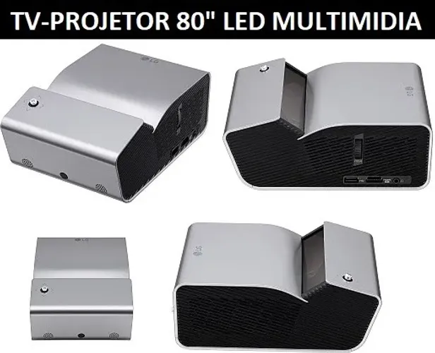 Projetor - TV 80" Curta Distancia 3D Led HD, Multimidia TV, USB, HDMI