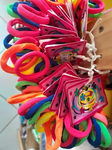 Kit de Elásticos de Cabelo Coloridos