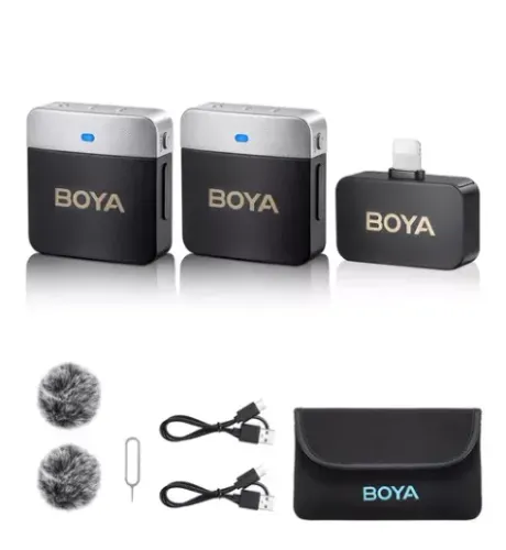 Microfone Sem Fio De Canal Duplo - Boya BY-M1V6