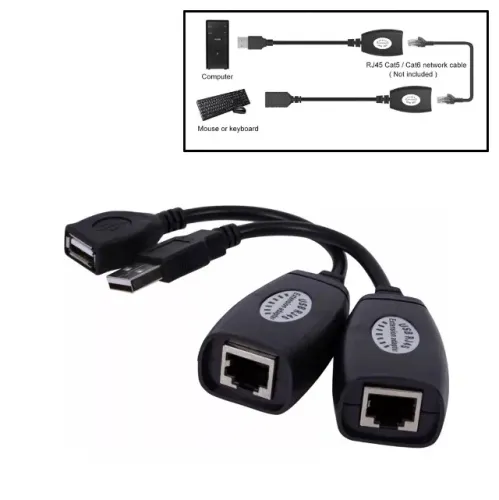 Cabo Usb Adptador Extensor Rj45 Via Cabo De Rede.