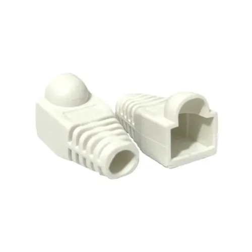 Kit 100 Capa protetora Conector Rj45 Cat5 Cat5e Cat6 Branca