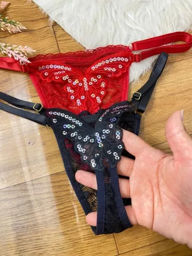 Conjunto de Calcinhas de Renda Borboleta - Sexy e Delicado