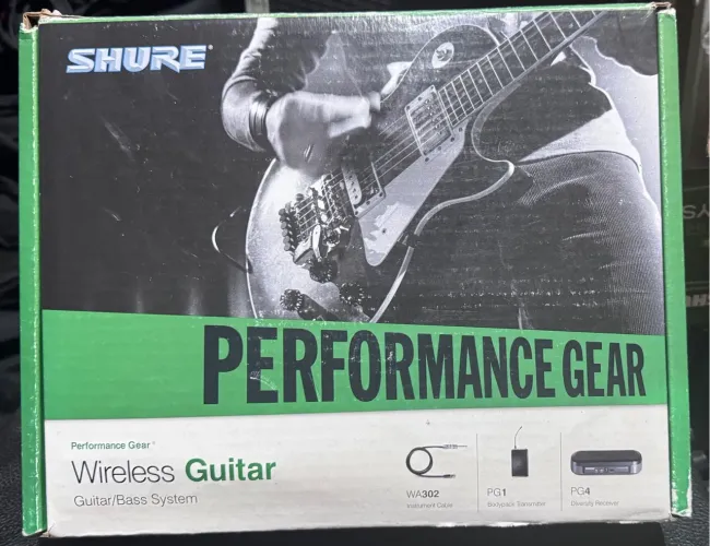 Shure Performance Gear Wireless Guitar Transmissor sem fio guitarra