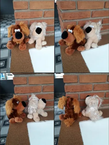 2 Lindos cachorrinhos de pelúcia FAVOR LER A DESCRIÇÃO!