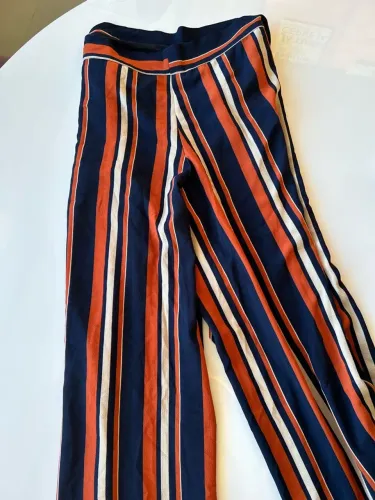 Calça listrada feminina envelope 